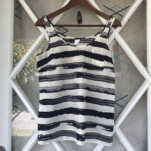 Jcrew painted stripe silk tank